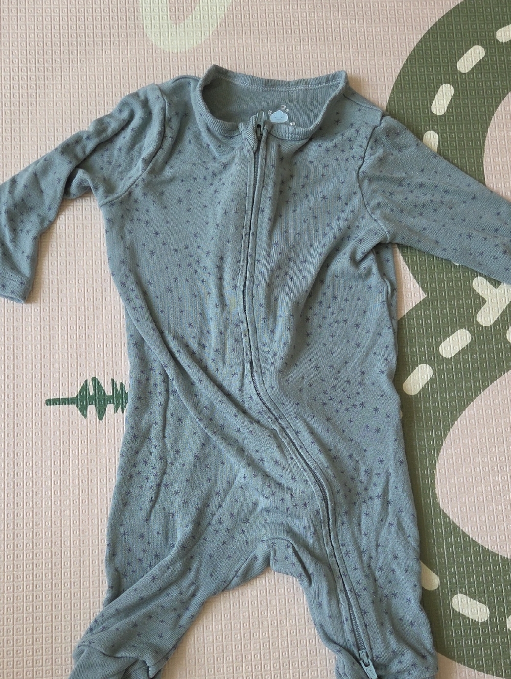 💙 6M Star Zip-Up Baby Pjs